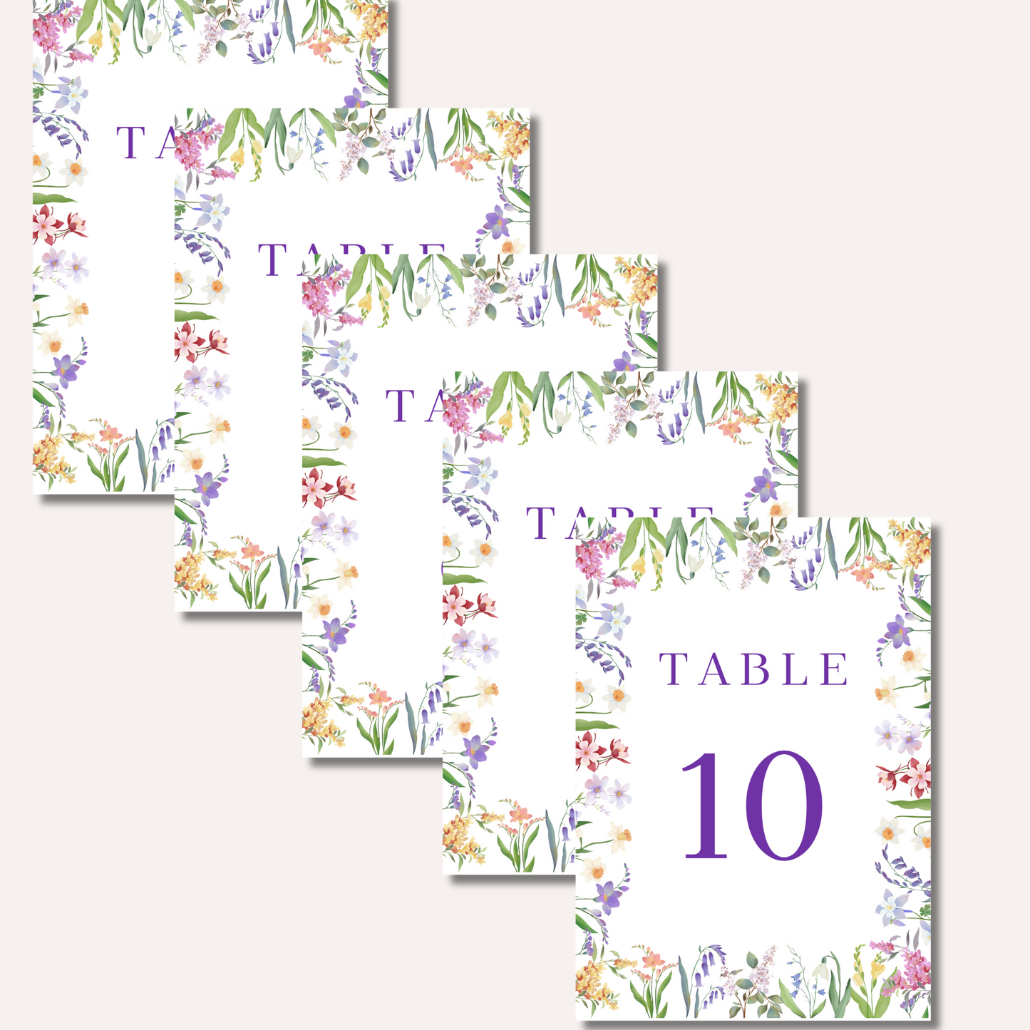 Table Numbers- Olive