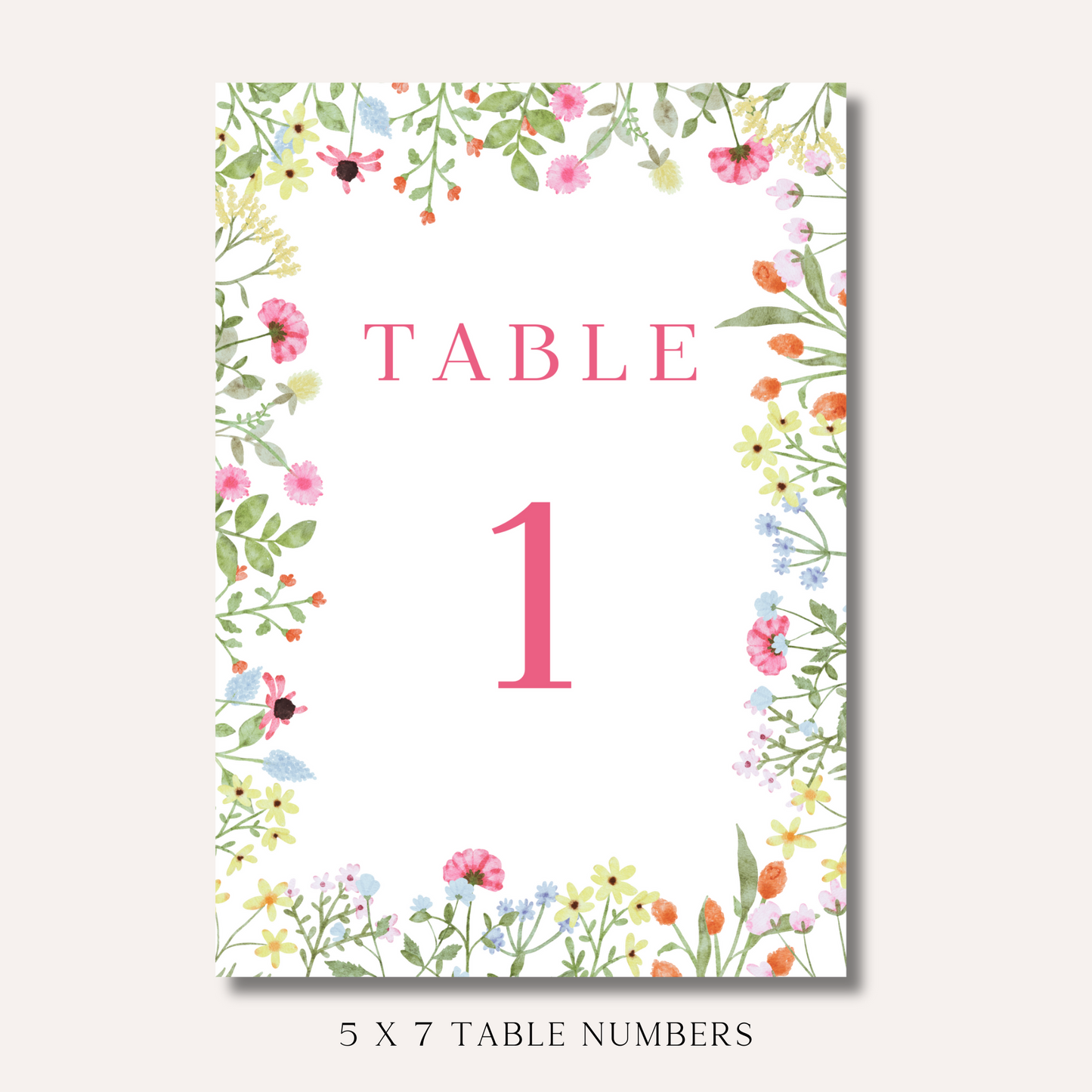 Table Numbers- Millie