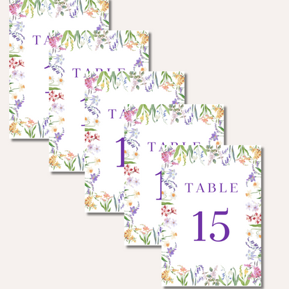 Table Numbers- Olive