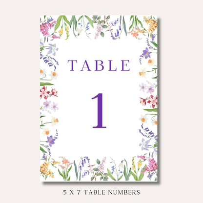Table Numbers- Olive