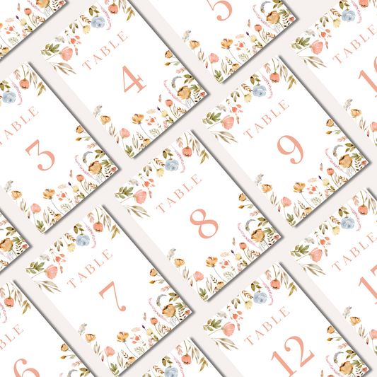 Table Numbers- Lottie