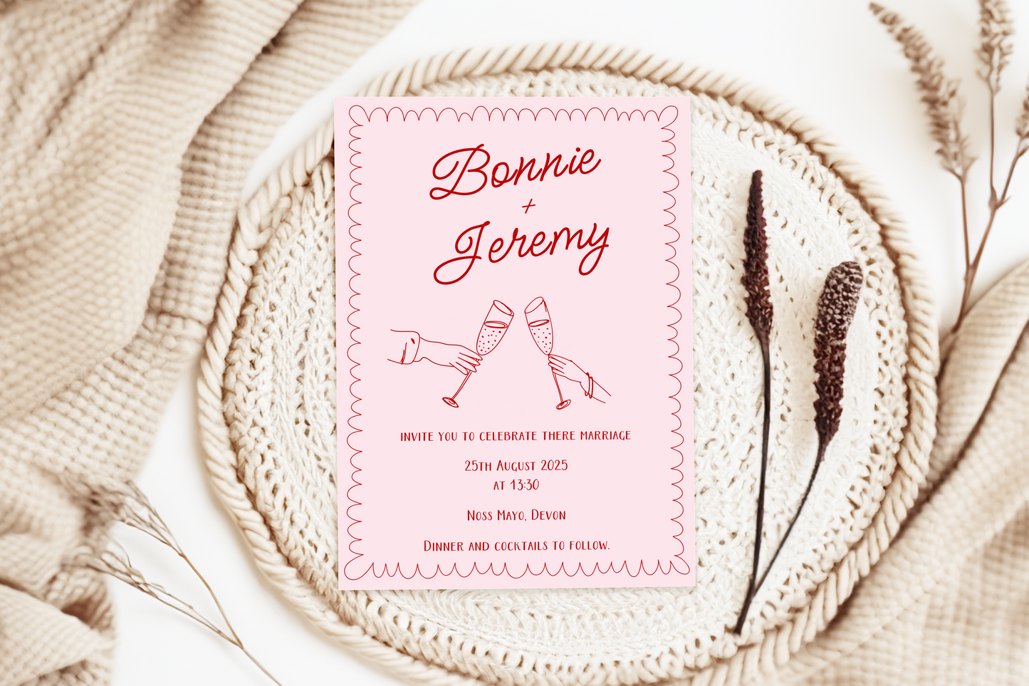 Bonnie Pink Invitation