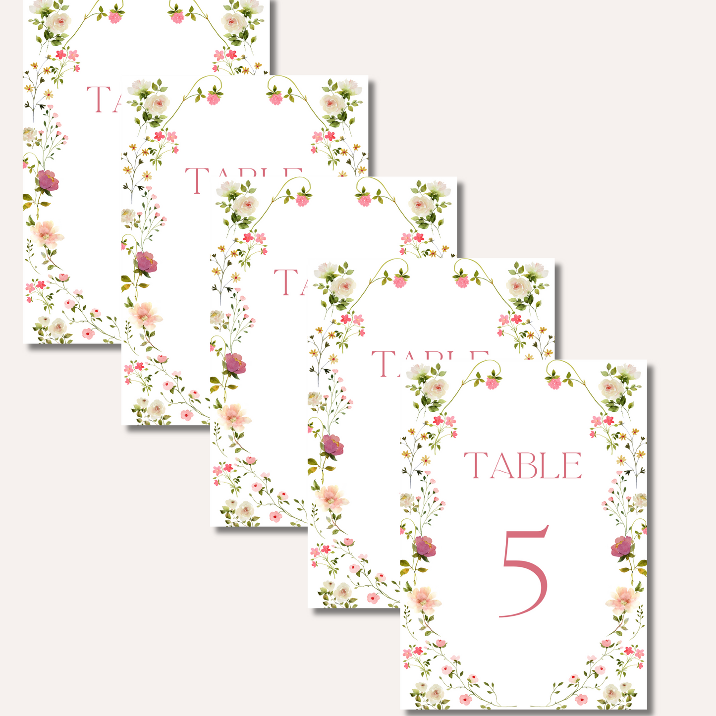 Table Numbers- Poppy