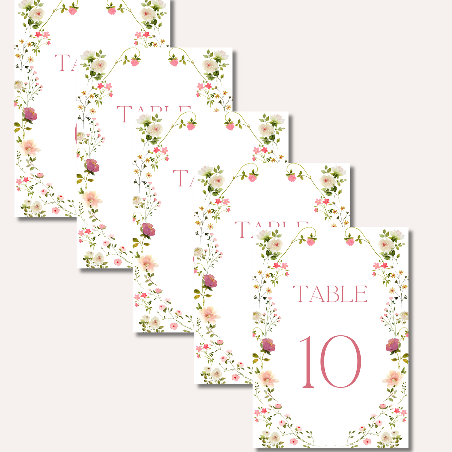 Table Numbers- Poppy