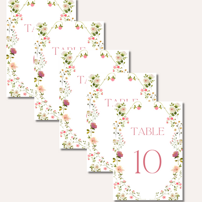 Table Numbers- Poppy