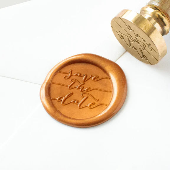 Save The Date Script Wax Seal