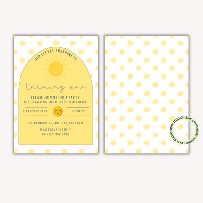 1st Year Around the Sun Party Invitation