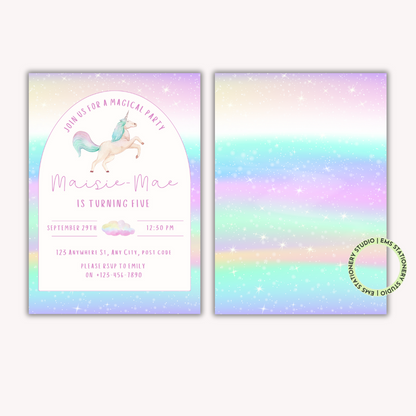 Unicorn Party Invitation