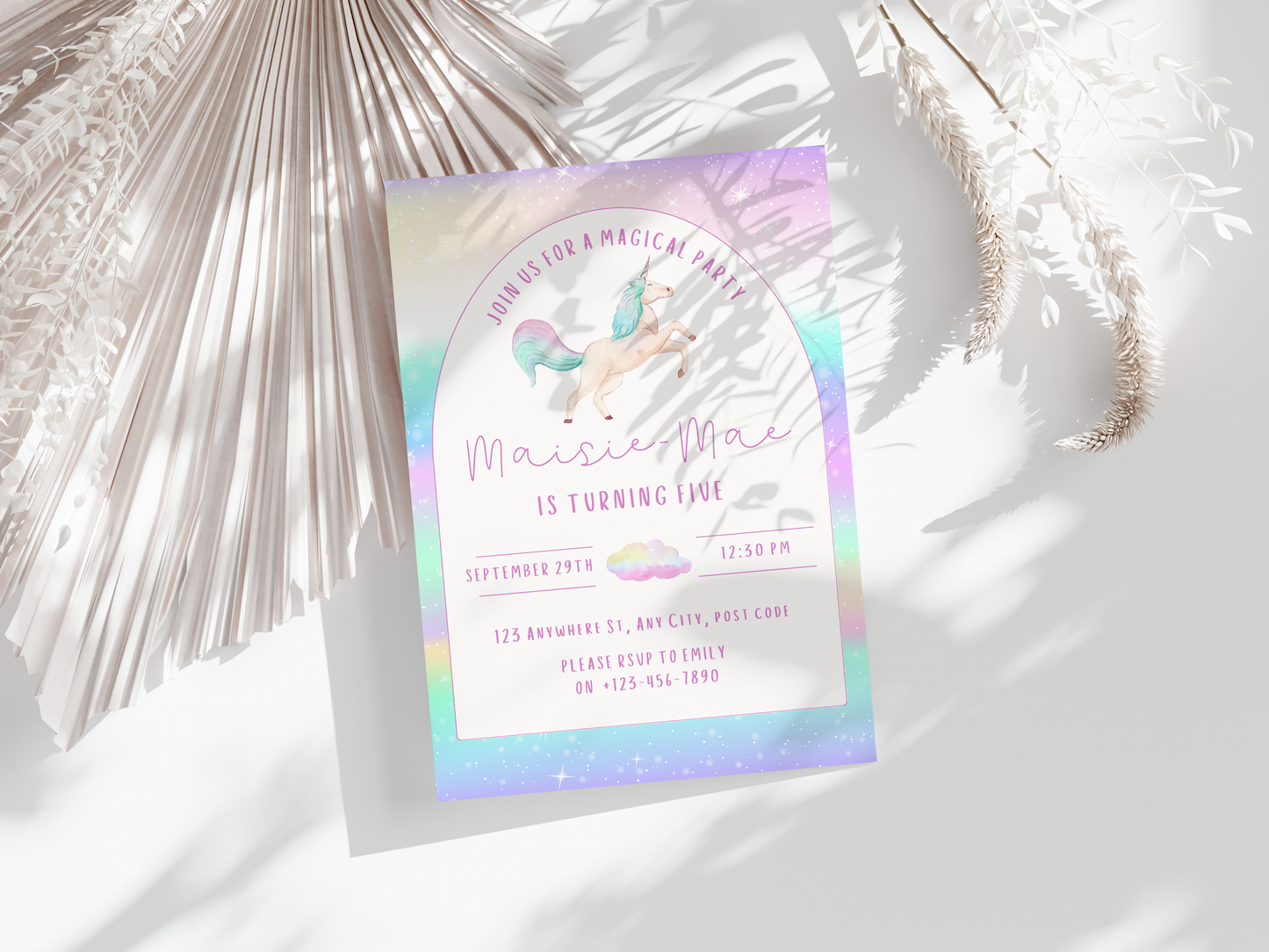 Unicorn Party Invitation